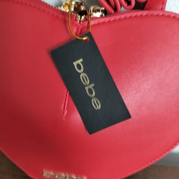 Bebe Red Mini Bag with Heart Design - Picture 6 of 7